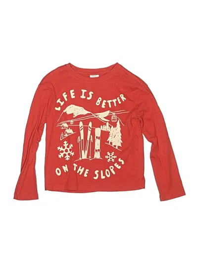 Pre-owned Hanna Andersson Kids' Long Sleeve T-shirt In Red