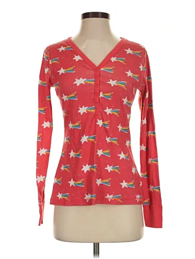 Pre-owned Hanna Andersson Long Sleeve T-shirt In Red