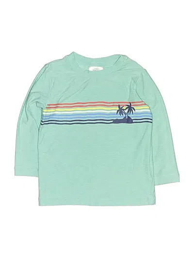 Pre-owned Hanna Andersson Kids' Long Sleeve T-shirt In Teal