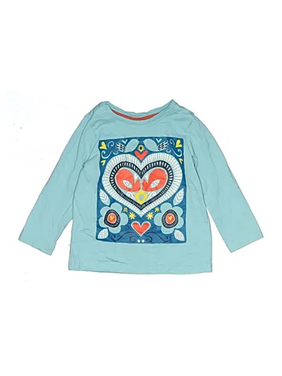 Pre-owned Hanna Andersson Kids' Long Sleeve T-shirt In Teal