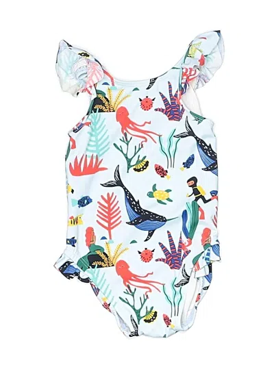 Pre-owned Hanna Andersson Kids' One Piece Swimsuit In White