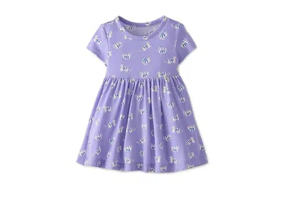 Hanna Andersson Kids' Playtime Dress In Hannasofttm (infant/toddler) Girl's Dress Cute Cats On Purple : 2t, Lyocell/spande In Blue