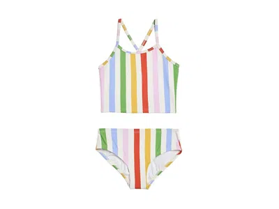 Hanna Andersson Printed Easy Two-piece Set (toddler/little Kid/big Kid) Girl's Swimwear Sets Rainbow Stripe: 5 Littl In Multi