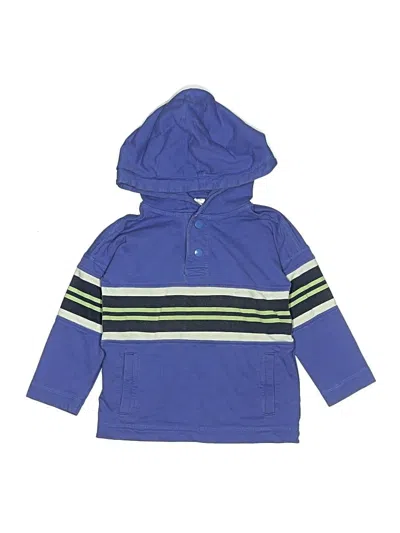 Pre-owned Hanna Andersson Kids' Pullover Hoodie In Blue