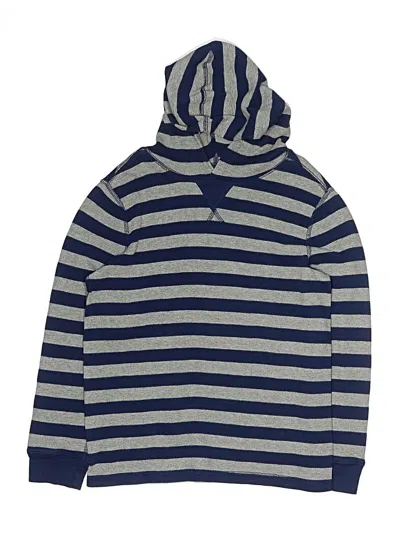 Pre-owned Hanna Andersson Kids' Pullover Hoodie In Blue
