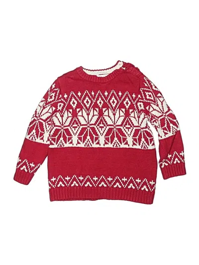 Pre-owned Hanna Andersson Kids' Pullover Sweater In Red
