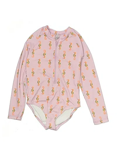 Pre-owned Hanna Andersson Kids' Rash Guard In Pink