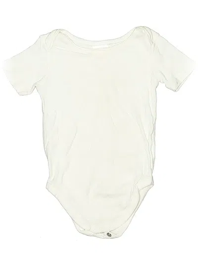 Pre-owned Hanna Andersson Kids' Short Sleeve Onesie In White
