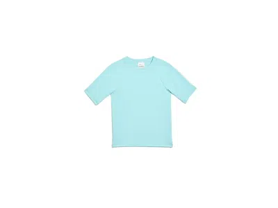 Hanna Andersson Short Sleeve Solid Rashguard (toddler/little Kid/big Kid) Boy's Swimwear Sky Blue: 6 Years (big Kid)
