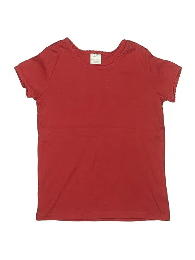 Pre-owned Hanna Andersson Kids' Short Sleeve T-shirt In Red