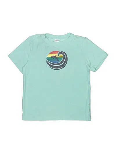 Pre-owned Hanna Andersson Kids' Short Sleeve T-shirt In Teal
