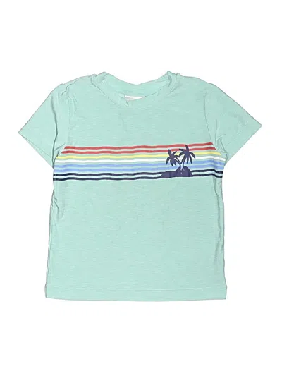 Pre-owned Hanna Andersson Kids' Short Sleeve T-shirt In Teal