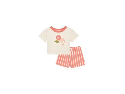 Hanna Andersson Shorts Sleeve Graphic Tee And Shorts Set (infant/toddler) Kid's Jumpsuit & Rompers One Piece Roar: 6 In Multi