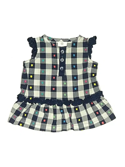 Pre-owned Hanna Andersson Babies' Sleeveless Button Down Shirt In Blue