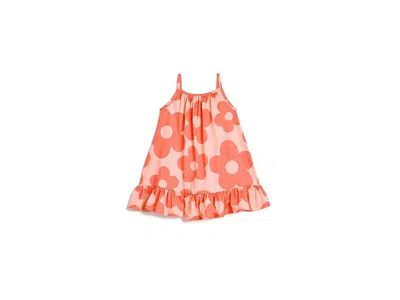 Hanna Andersson Sleeveless Nightgown (toddler/little Kid/big Kid) Girl's Pajama Sets Gigantic Daisy On Peach Creme:  In Orange
