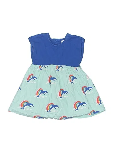 Pre-owned Hanna Andersson Kids' Sleeveless Top Blue Keyhole Neckline Tops