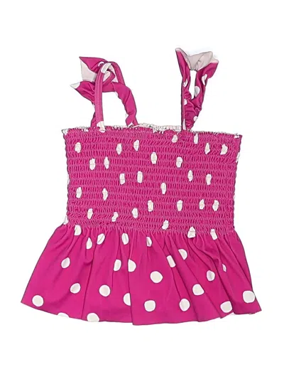 Pre-owned Hanna Andersson Kids' Sleeveless Top Pink Halter Neckline Tops