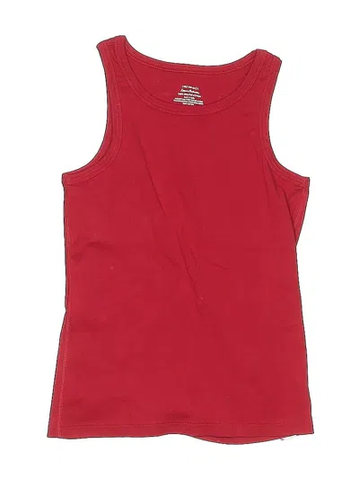 Pre-owned Hanna Andersson Kids' Sleeveless Top Red Crew Neck Tops