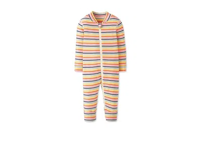 Hanna Andersson Striped 2-way Zip Sleeper In Hannasofttm (infant/toddler) Kid's Pajama Sets Stripe : 3-6 Months, Lyo In Multi
