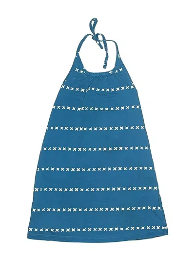 Pre-owned Hanna Andersson Kids' Tank Top Blue Halter Neckline Tops