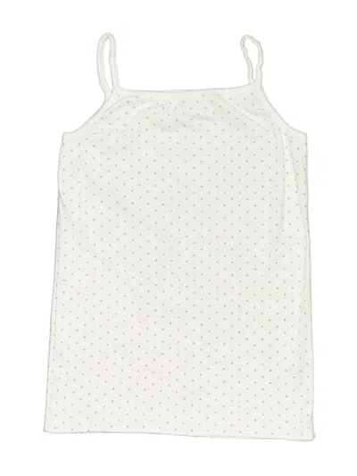 Pre-owned Hanna Andersson Kids' Tank Top Ivory Halter Neckline Tops In White