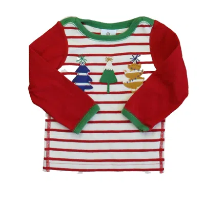 Hanna Andersson Kids' Unisex Red Stripe Long Sleeve Shirt