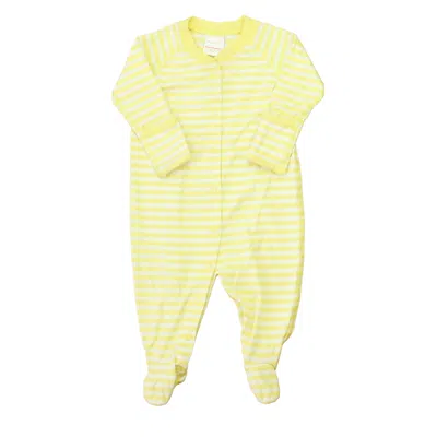 Hanna Andersson Kids' Unisex Yellow White 1-piece Footed Pajamas