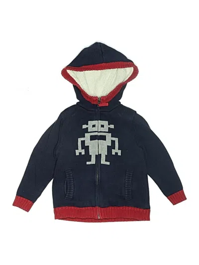Pre-owned Hanna Andersson Kids' Zip Up Hoodie In Blue