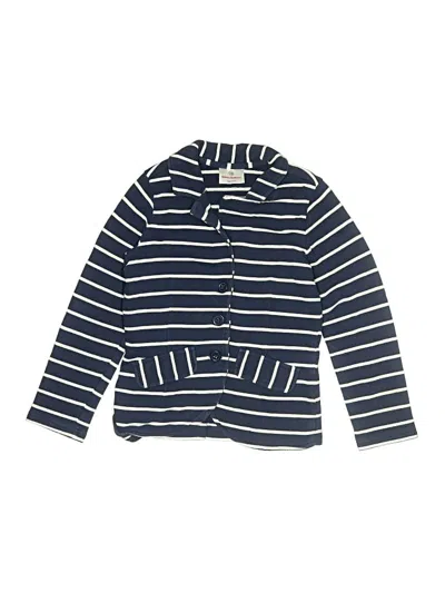 Pre-owned Hanna Andersson Kids' Zip Up Hoodie In Blue