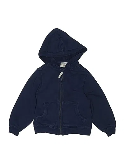 Pre-owned Hanna Andersson Kids' Zip Up Hoodie In Blue