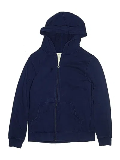Pre-owned Hanna Andersson Kids' Zip Up Hoodie In Blue