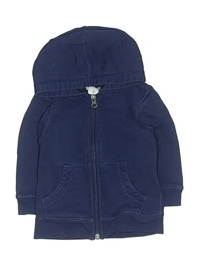 Pre-owned Hanna Andersson Kids' Zip Up Hoodie In Blue