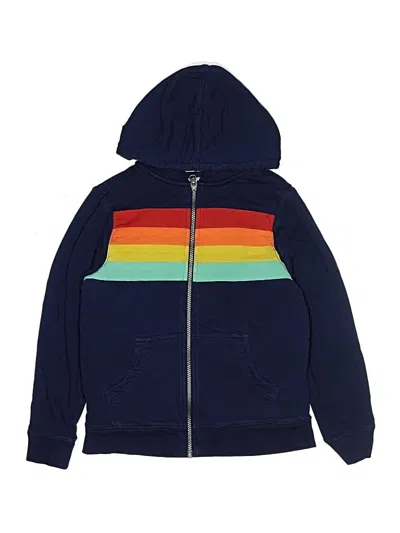 Pre-owned Hanna Andersson Kids' Zip Up Hoodie In Blue
