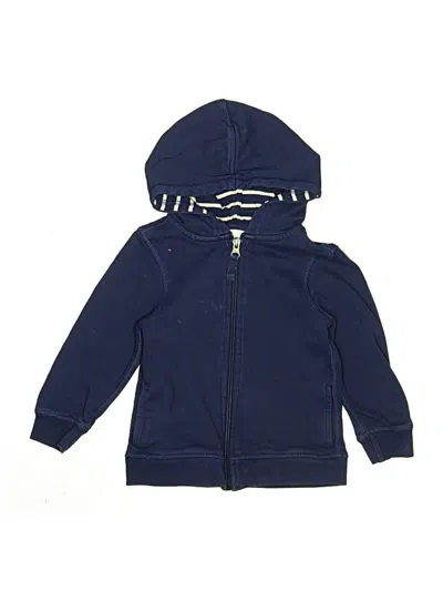 Pre-owned Hanna Andersson Kids' Zip Up Hoodie In Blue