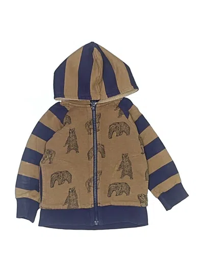 Pre-owned Hanna Andersson Kids' Zip Up Hoodie In Brown