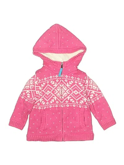 Pre-owned Hanna Andersson Kids' Zip Up Hoodie In Pink