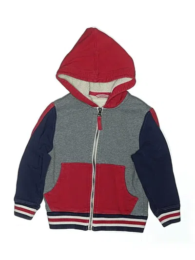 Pre-owned Hanna Andersson Kids' Zip Up Hoodie In Red