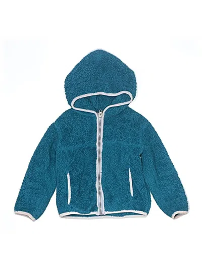Pre-owned Hanna Andersson Kids' Zip Up Hoodie In Teal