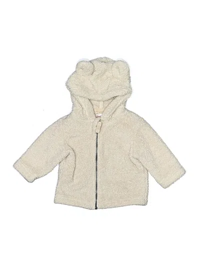 Pre-owned Hanna Andersson Babies' Zip Up Hoodie In White