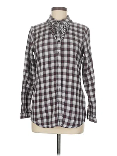 Pre-owned Hanna G. Long Sleeve Button Down Shirt In Gray