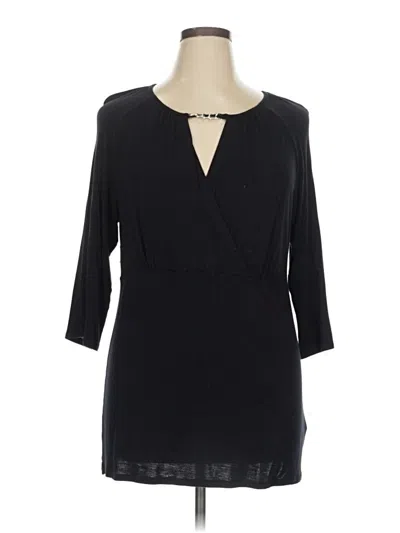 Pre-owned Hannah 3/4 Sleeve Blouse In Black