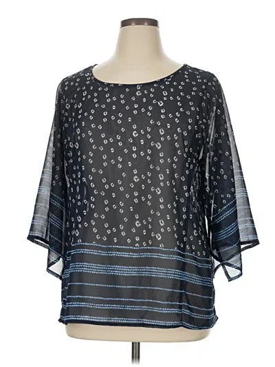 Pre-owned Hannah 3/4 Sleeve Blouse In Blue