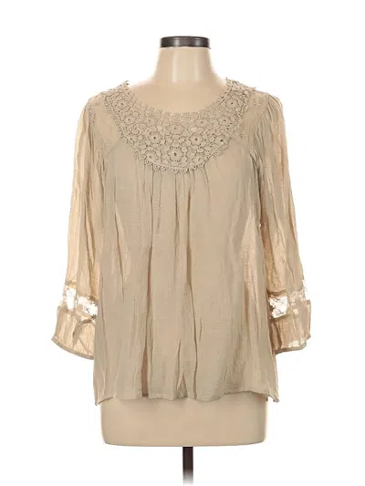 Pre-owned Hannah 3/4 Sleeve Blouse In Brown