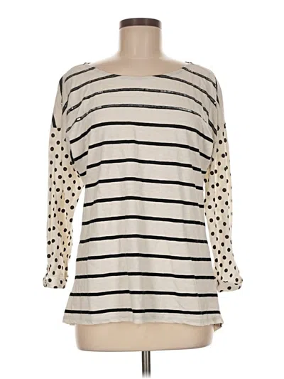 Pre-owned Hannah 3/4 Sleeve T-shirt In Ivory