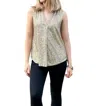 HANNAH & GRACIE SLEEVELESS SEQUIN TOP IN GOLD