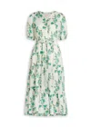 Hannah Artwear Anyeta Printed Cotton Midi Dress In Green