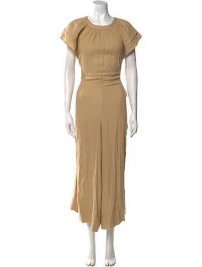 Pre-owned Hannah Artwear Crew Neck Jumpsuit In Neutral