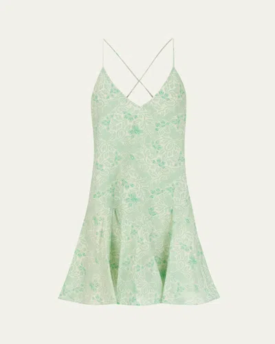 Hannah Artwear Demi Mini Dress In Lantana Seafoam