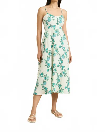 HANNAH ARTWEAR ELENA MIDI DRESS IN POMEGRANATE JADE