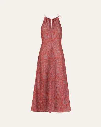 Hannah Artwear Ines Maxi Dress In Cielo Garnet